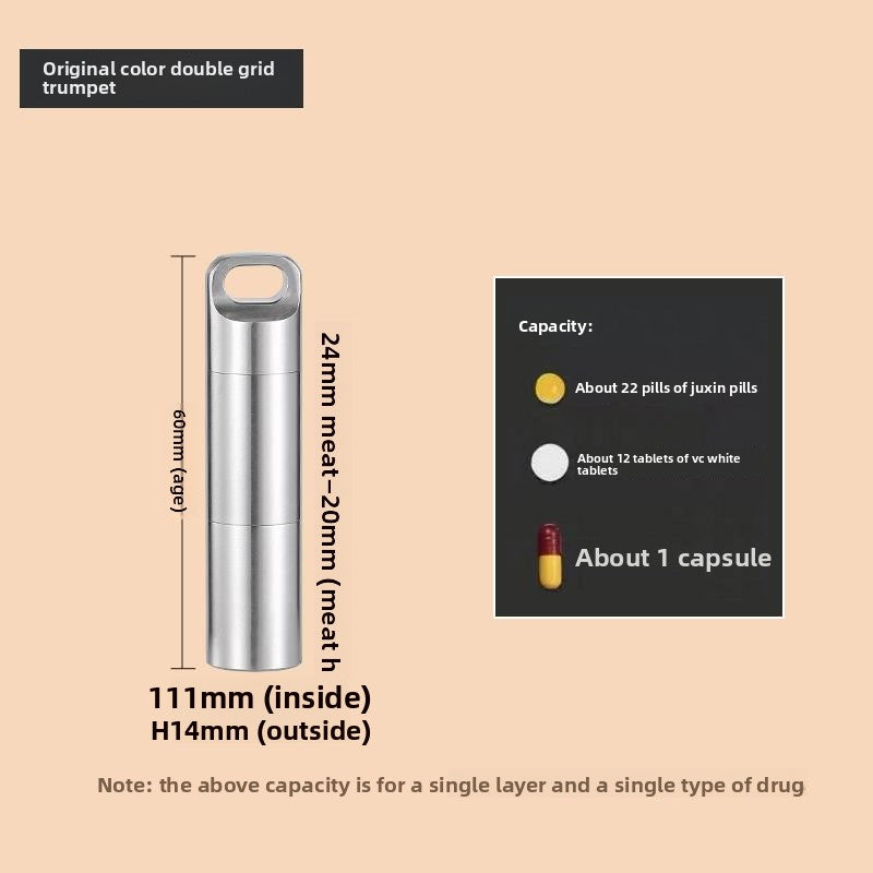 Beyond Oriva™ Stainless Steel Portable Pill Organizer Container