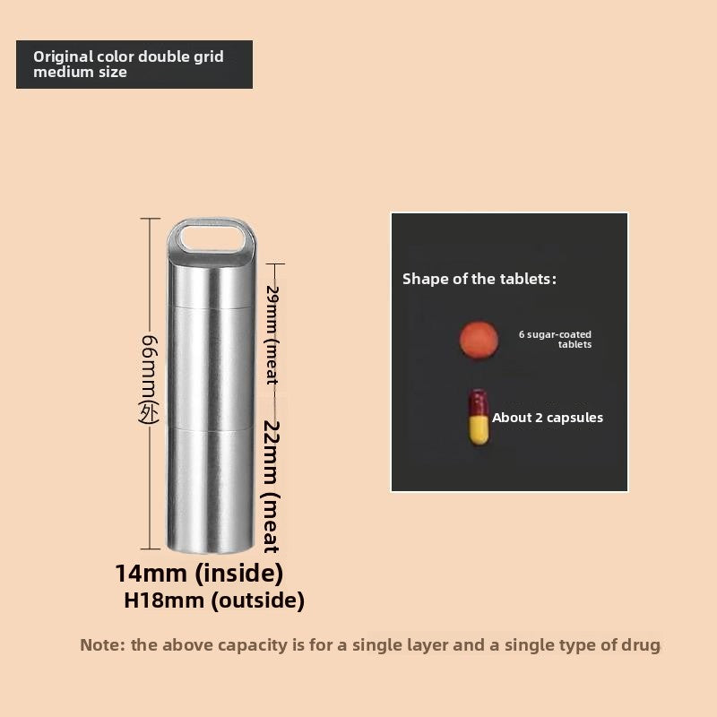 Beyond Oriva™ Stainless Steel Portable Pill Organizer Container