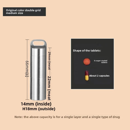 Beyond Oriva™ Stainless Steel Portable Pill Organizer Container