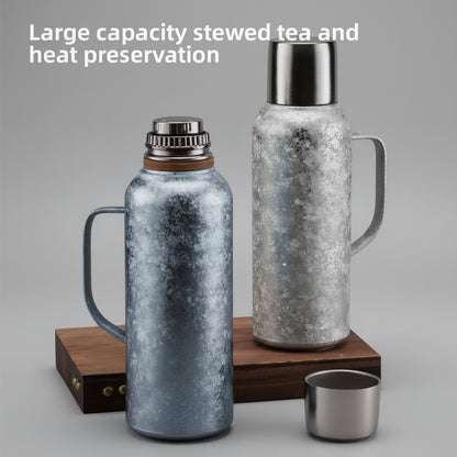 Beyond Oriva™ Double Wall Titanium Tea Thermos – 1200ml Insulated Flask