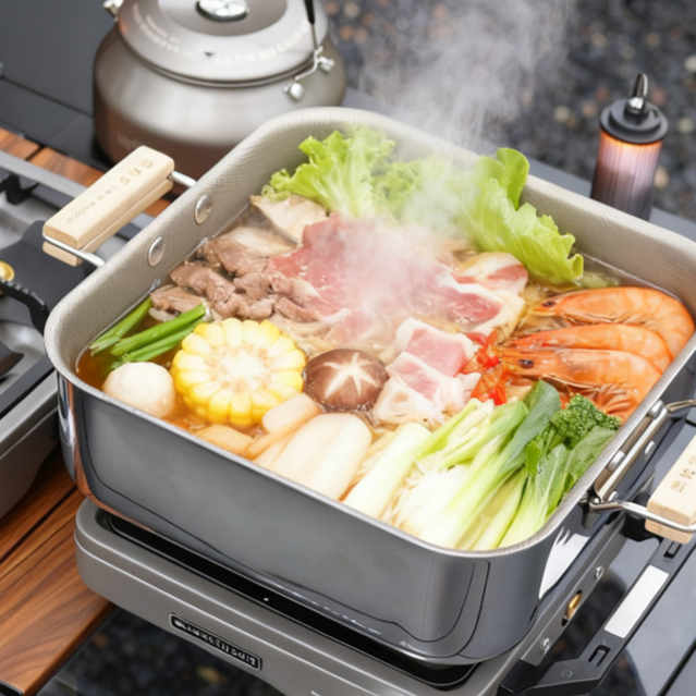 Portable Folding Dual-Burner Stove