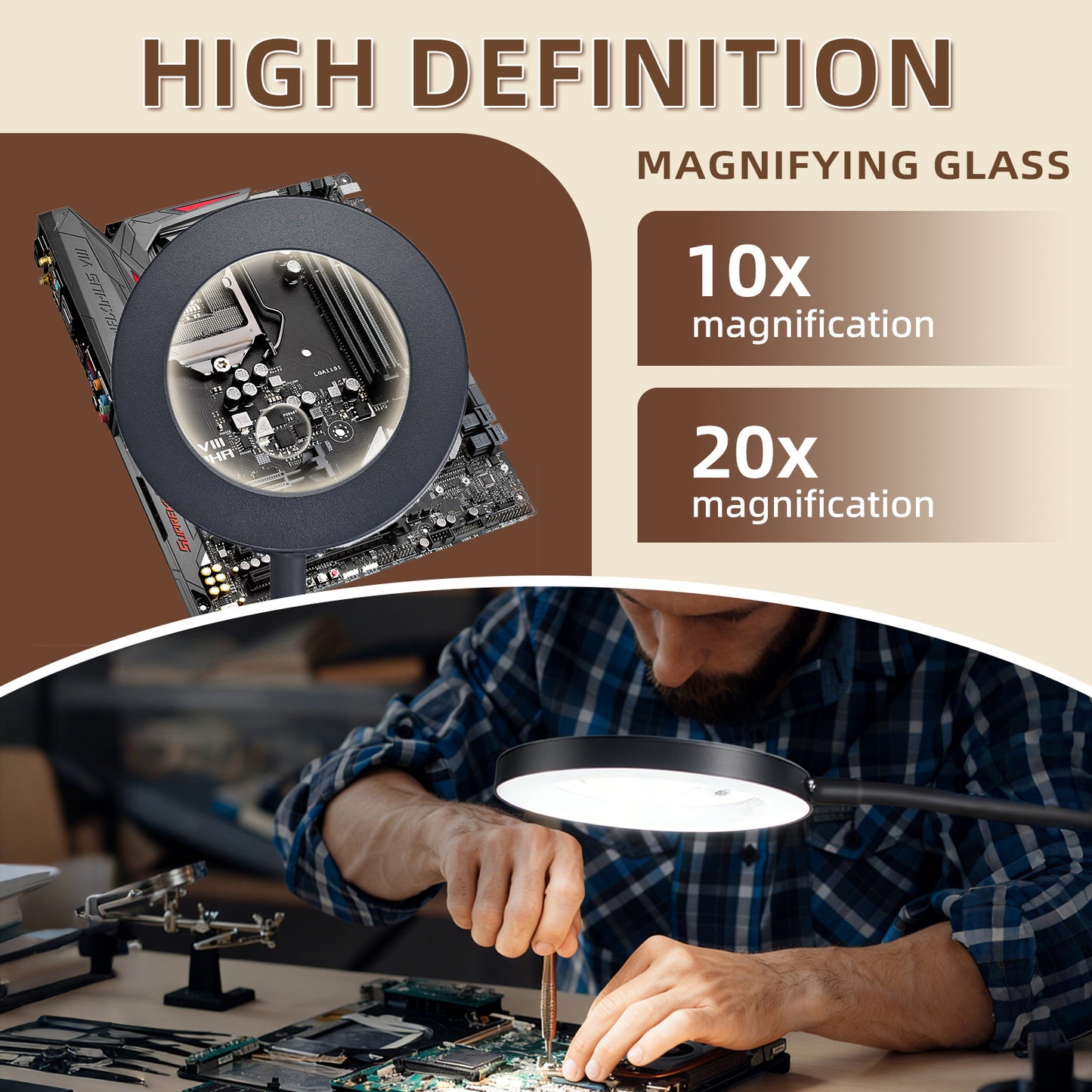Beyond Oriva™ Magnifying Floor Lamp with LED Light