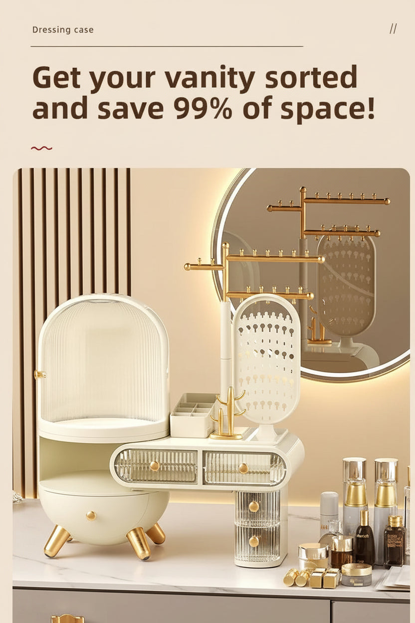 Beyond Oriva™ Cosmetic Storage Box – Desktop Organizer for Makeup & Skincare