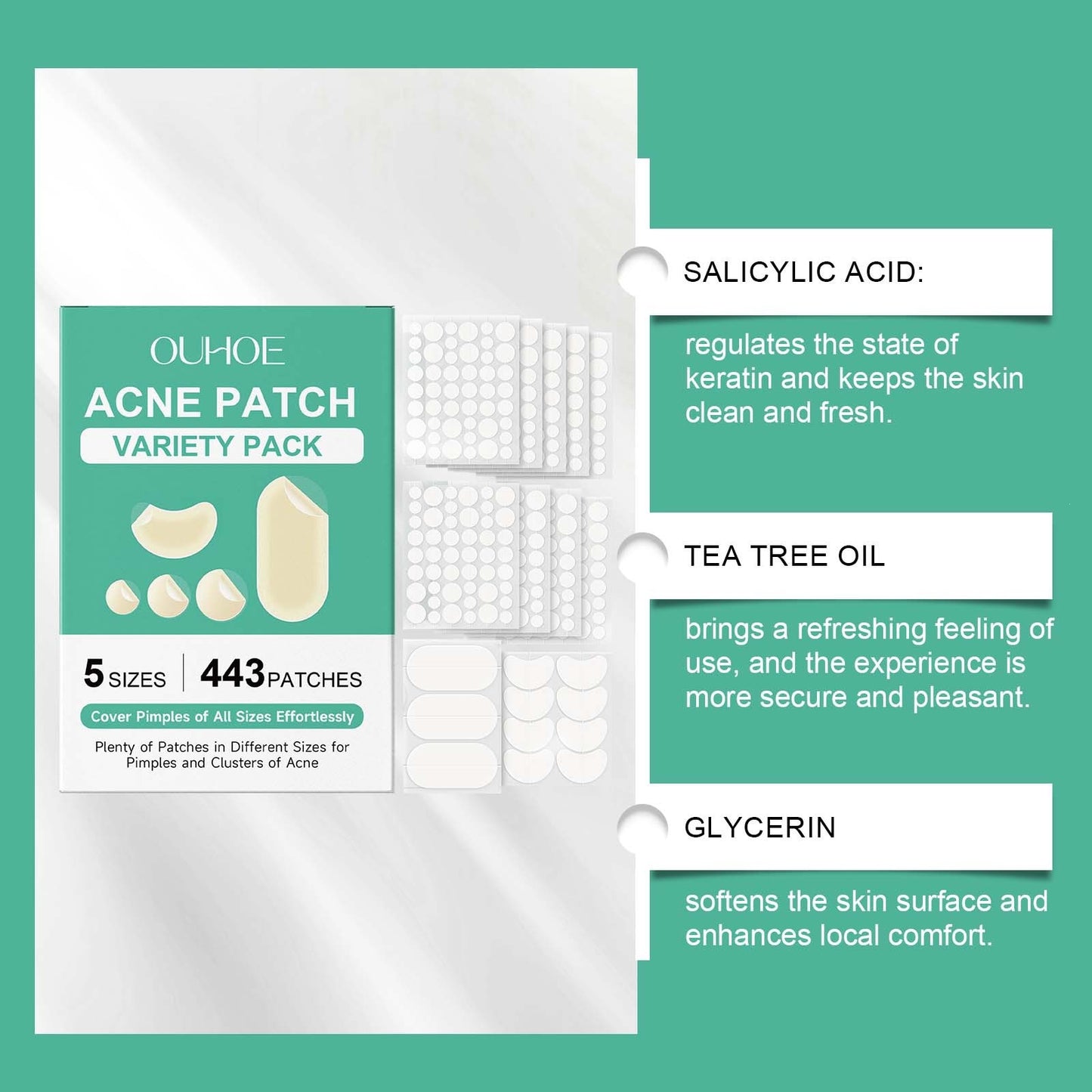 Beyond Oriva™ Acne Concealer Paste – 443 Hydrocolloid Patches for Blemishes