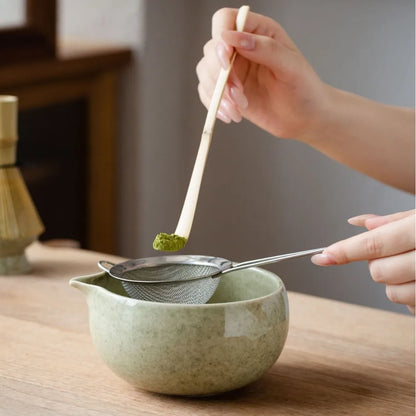 Beyond Oriva™ Cross-Border Ceramic Matcha Bowl Set with Japanese-Style Tea Whisk, Matcha Stirrer, Tea Set Gift Box