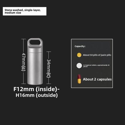 Beyond Oriva™ Stainless Steel Portable Pill Organizer Container