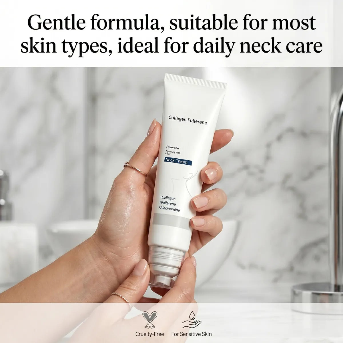 Beyond Oriva™ Plump and smooth neck cream massage to reduce neck wrinkles