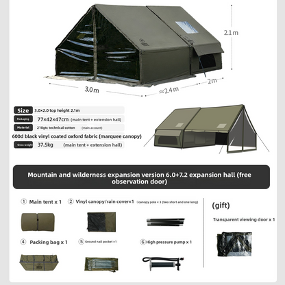 Inflatable Outdoor Camping Tent – 6.0 Extended with Vestibule