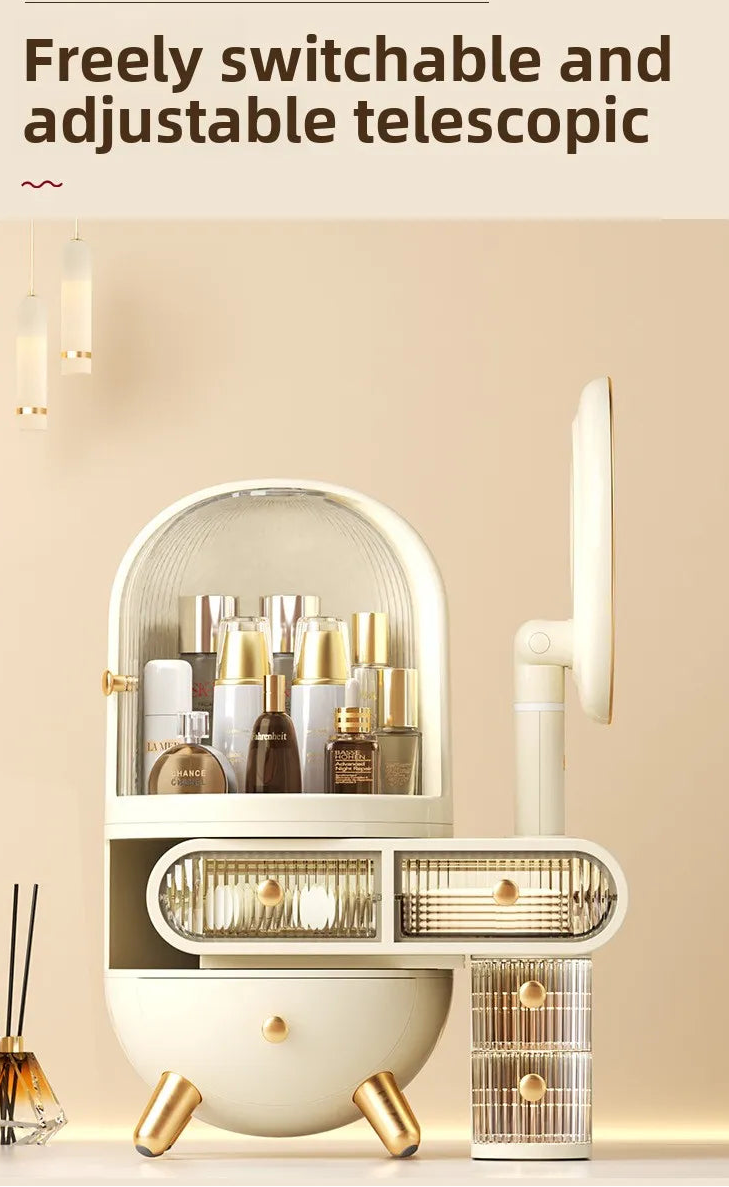 Beyond Oriva™ Cosmetic Storage Box – Desktop Organizer for Makeup & Skincare