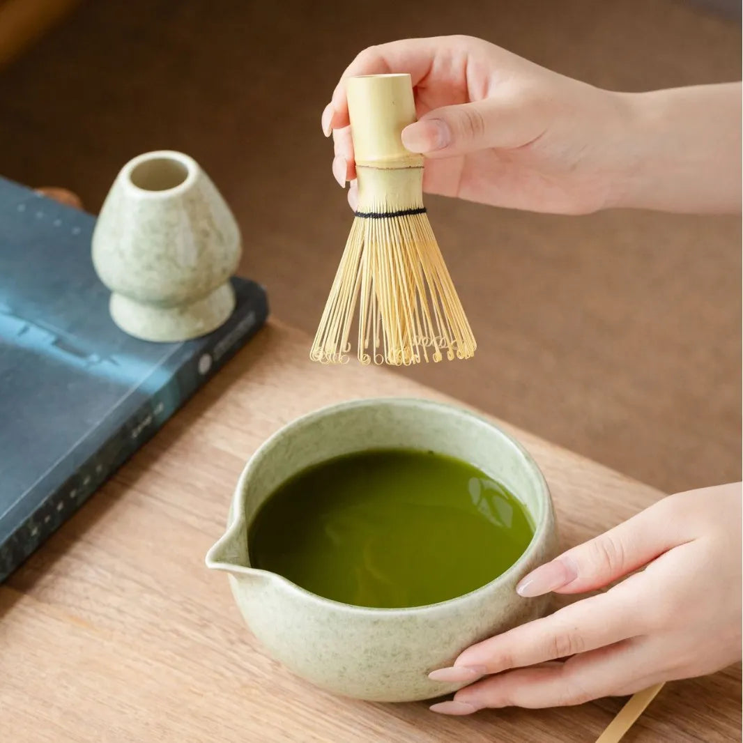 Beyond Oriva™ Cross-Border Ceramic Matcha Bowl Set with Japanese-Style Tea Whisk, Matcha Stirrer, Tea Set Gift Box