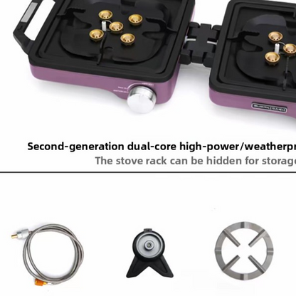 Portable Folding Dual-Burner Stove