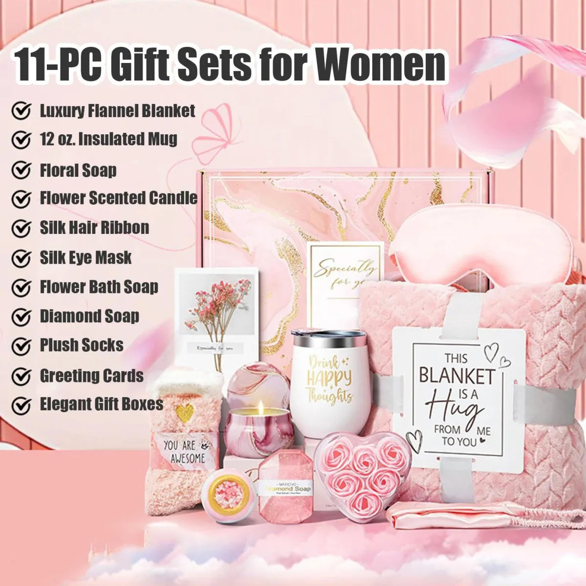 Beyond Oriva™ Pink Spa Gift Basket Set