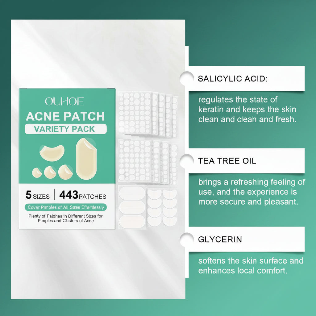 Beyond Oriva™ Acne Concealer Paste – 443 Hydrocolloid Patches for Blemishes