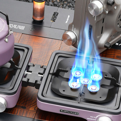 Portable Folding Dual-Burner Stove