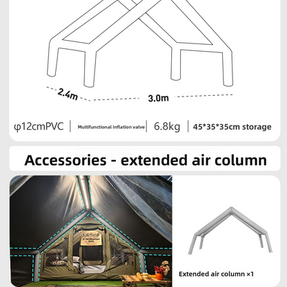 Inflatable Outdoor Camping Tent – 6.0 Extended with Vestibule