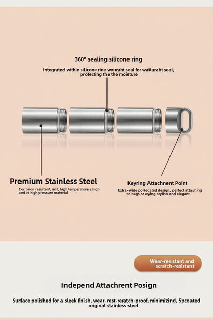 Beyond Oriva™ Stainless Steel Portable Pill Organizer Container