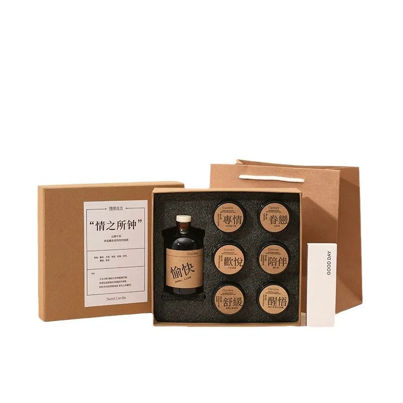 Beyond Oriva™ Rattan Aromatherapy Gift Set with Candles and Fireless Diffuser