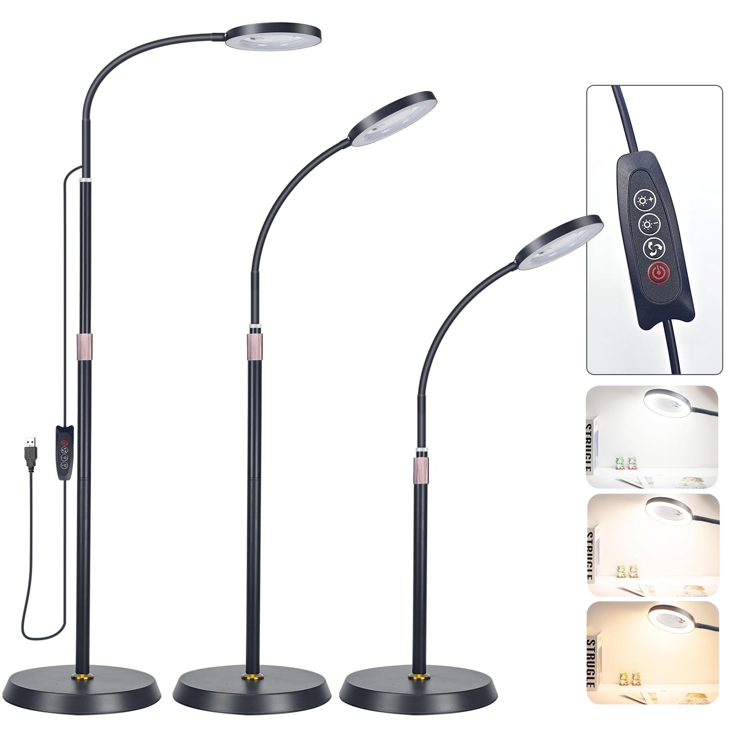 Beyond Oriva™ Magnifying Floor Lamp with LED Light
