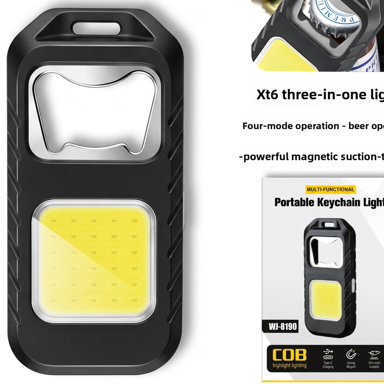 Multi-function keychain light